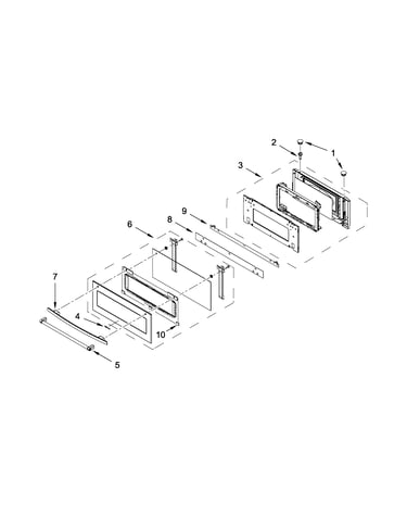 Microwave door parts