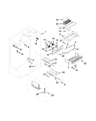 Refrigerator liner parts