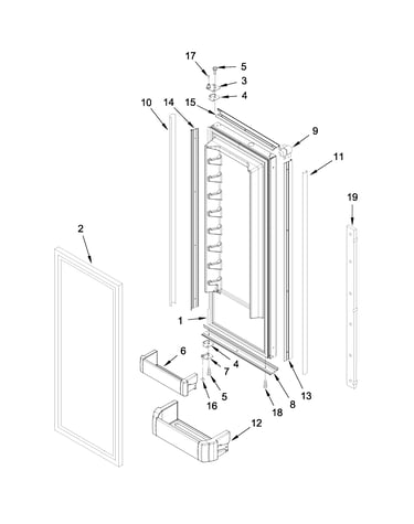 Refrigerator door parts