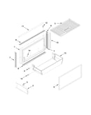 Freezer door and basket parts