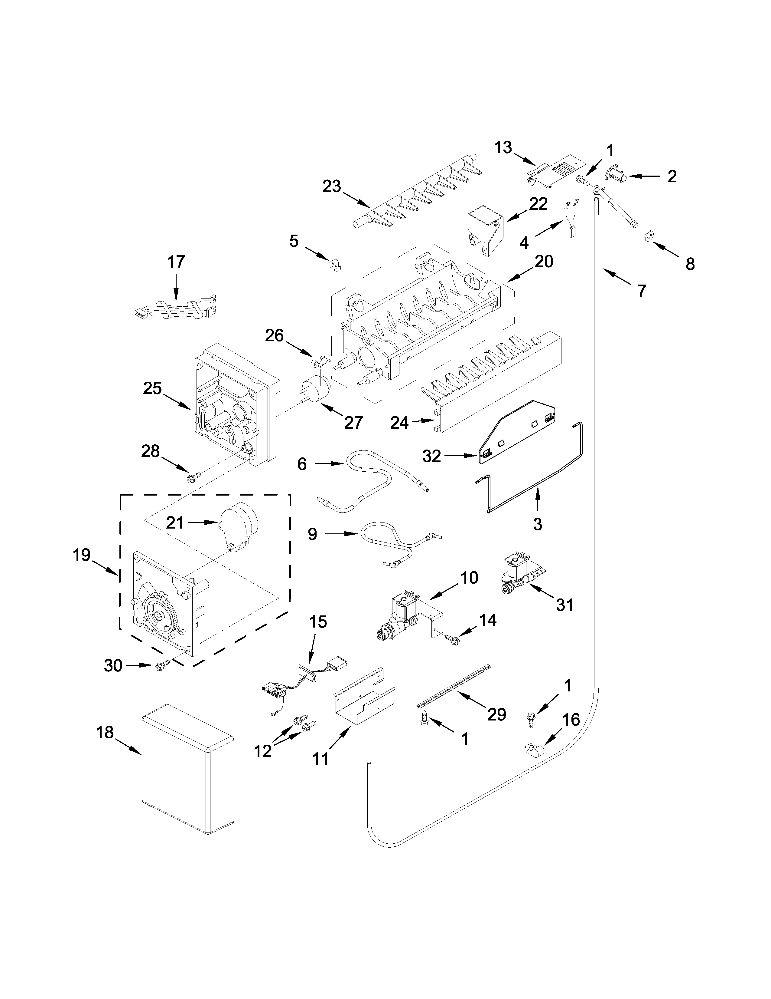 Ice maker parts