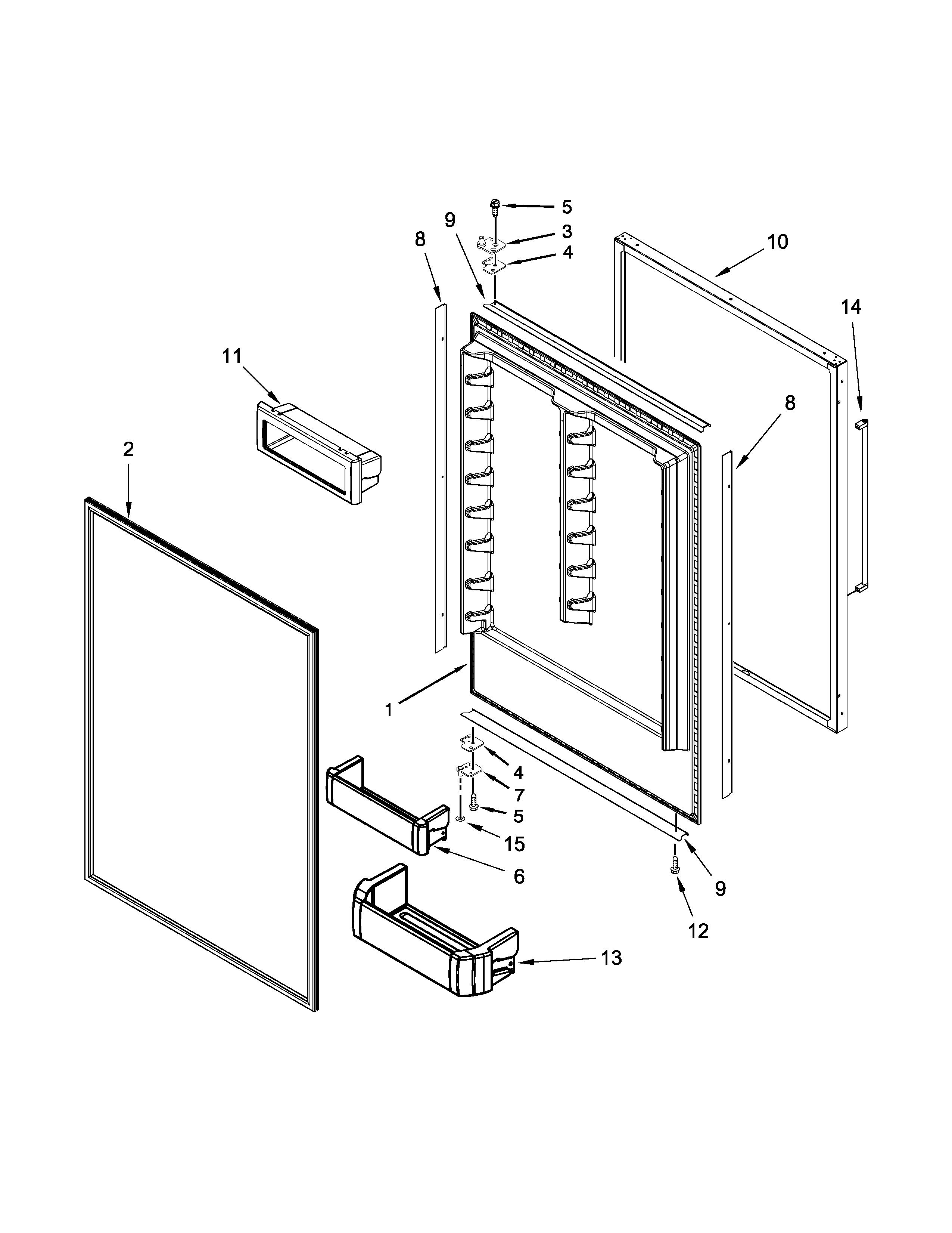 Refrigerator door parts