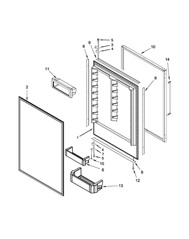 Refrigerator door parts
