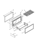 Freezer door and basket parts