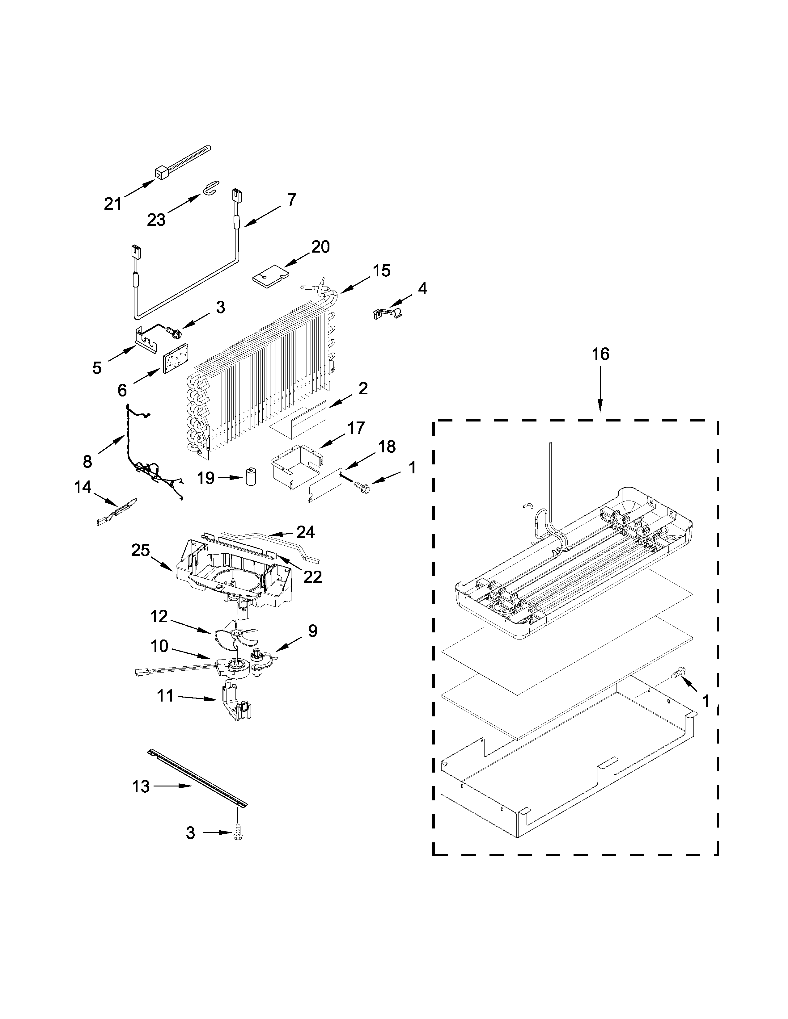 LOWER UNIT AND TUBE PARTS