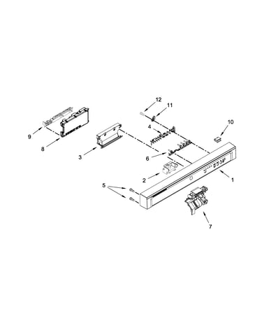 Control panel and latch parts