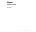 Whirlpool WDF121PAFB0 cover sheet diagram