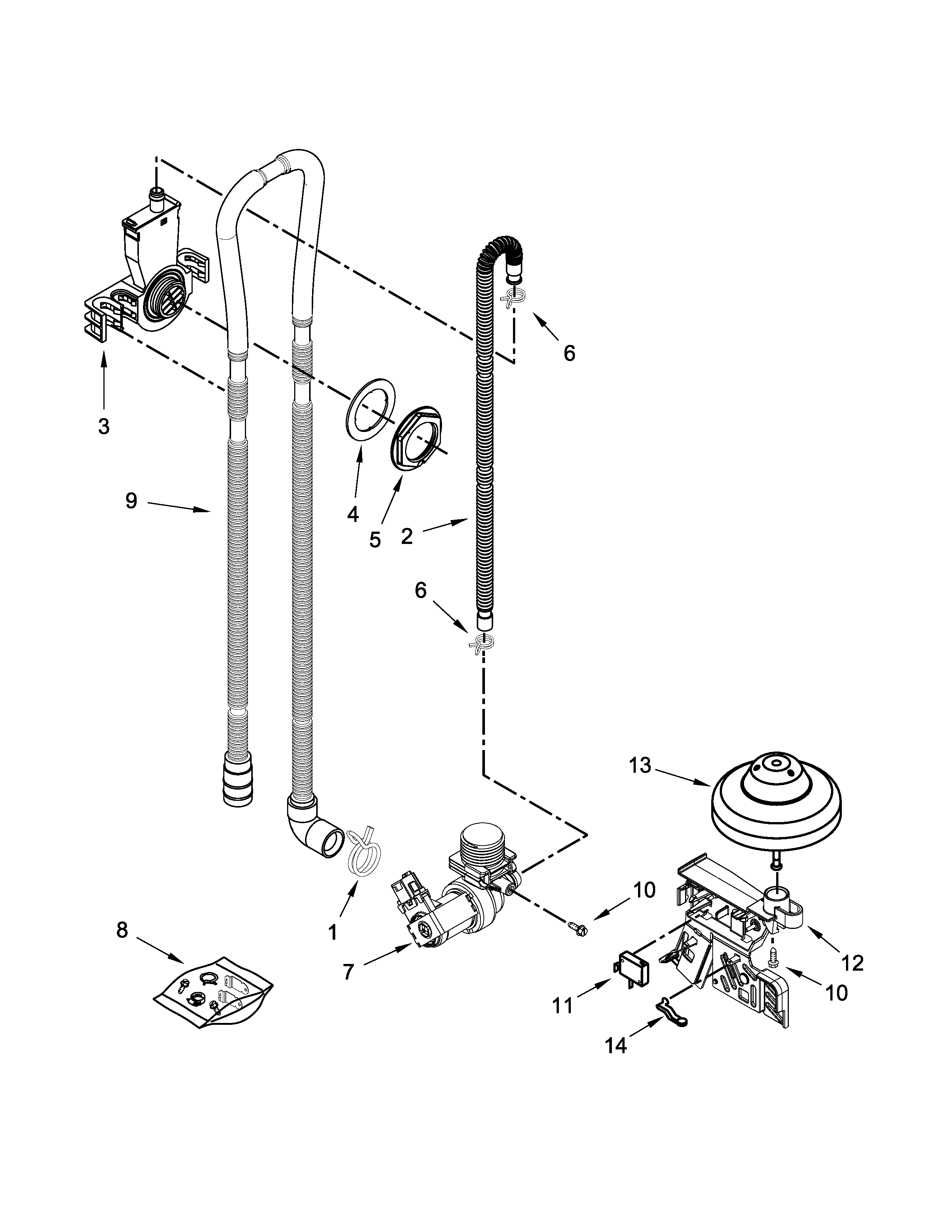 Fill, drain and overfill parts