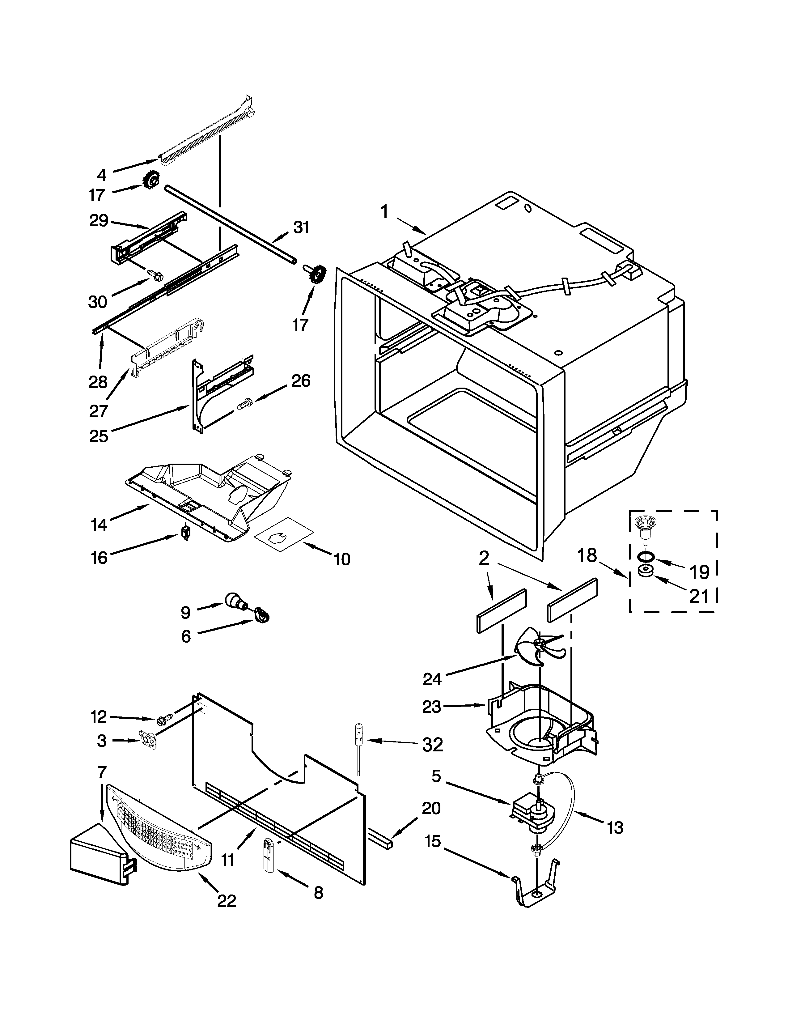 FREEZER LINER PARTS