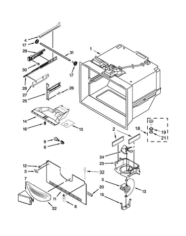 Freezer liner parts