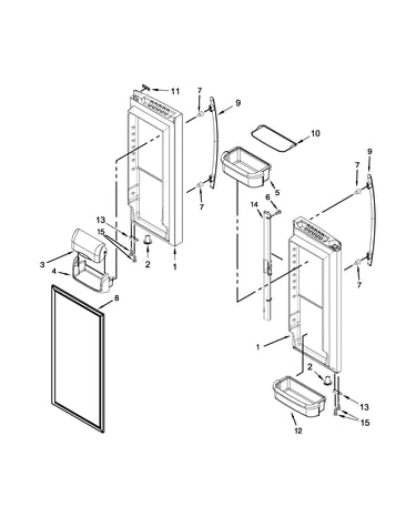 Refrigerator door parts