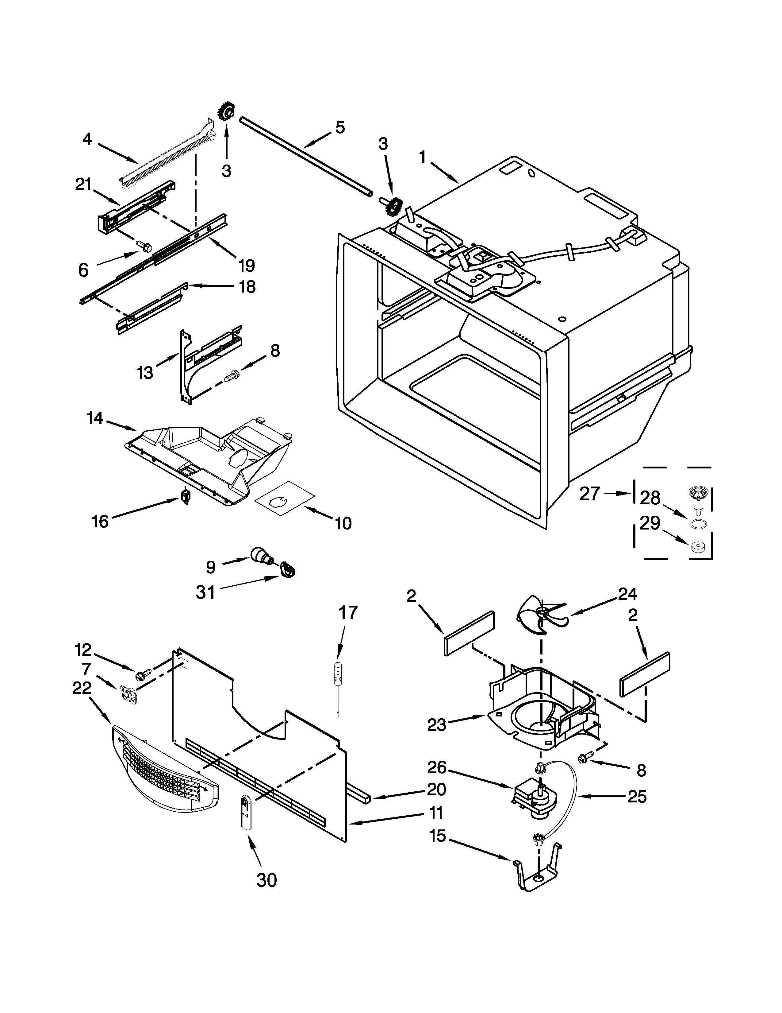 FREEZER LINER PARTS