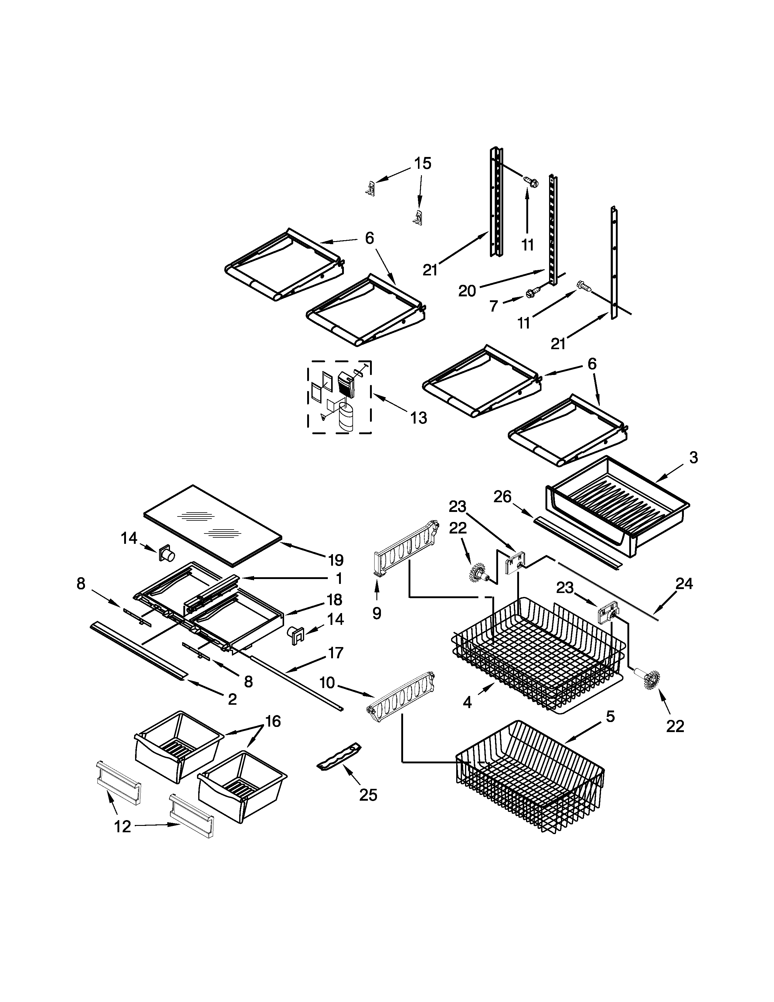 Shelf parts