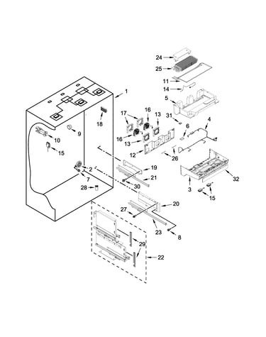 Refrigerator liner parts