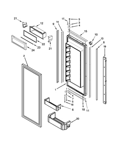 Refrigerator door parts