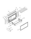 Freezer door and basket parts