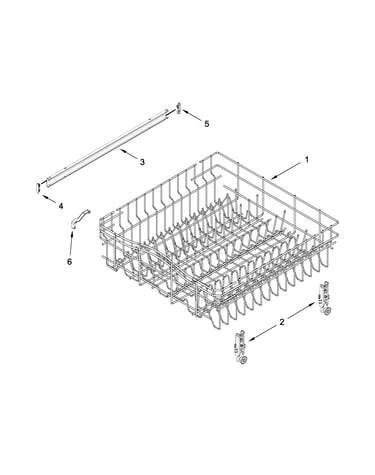 Upper rack and track parts