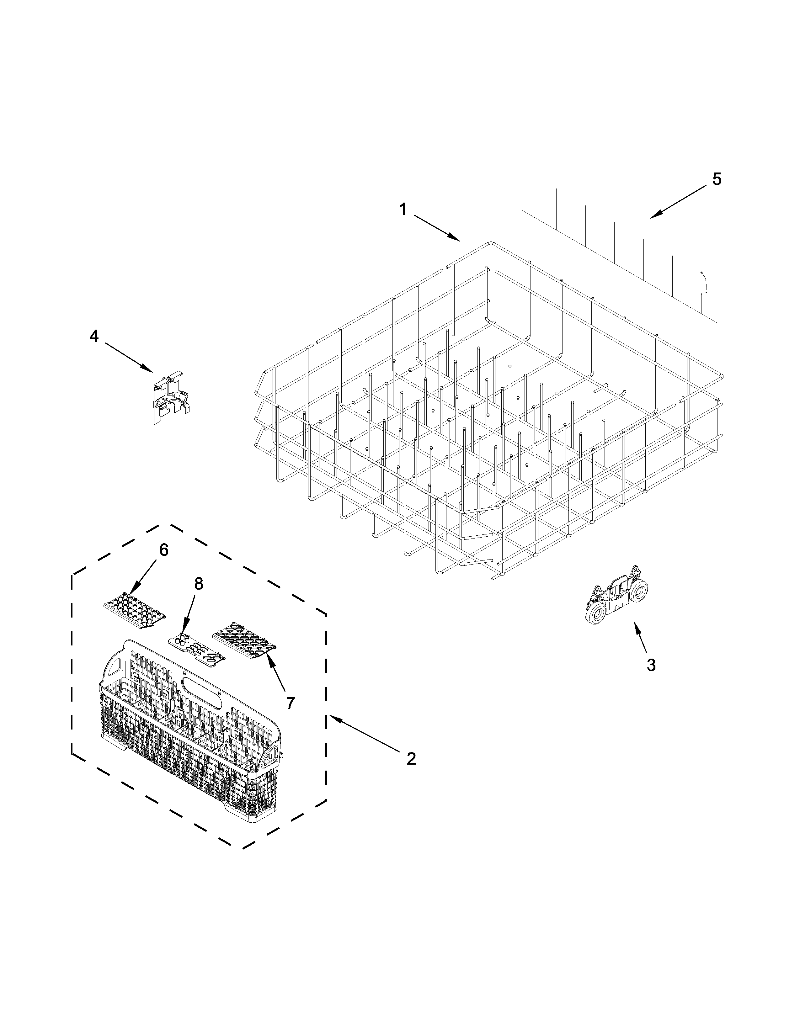 Lower rack parts