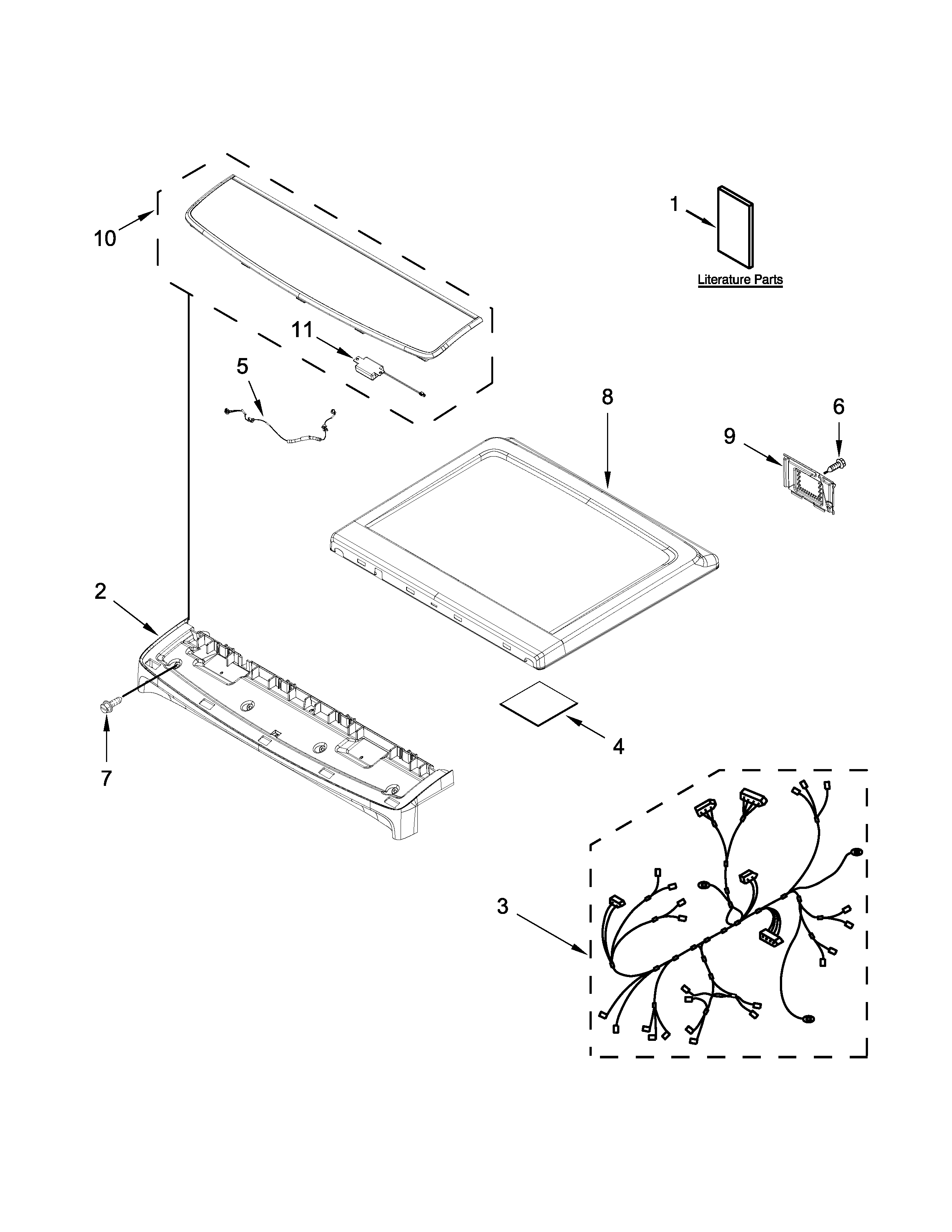 Top and console parts