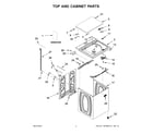 Maytag MVWC215EW1 top and cabinet parts diagram