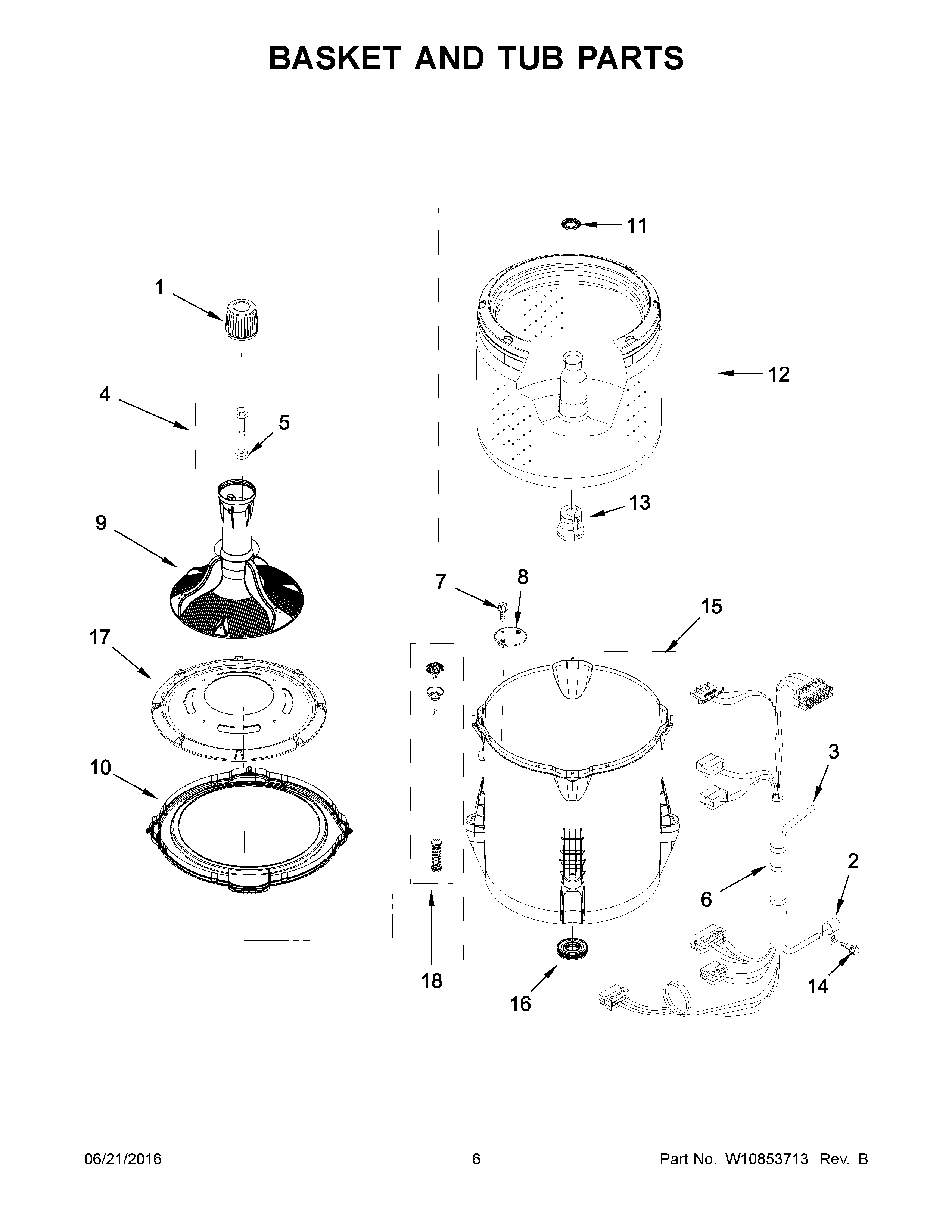 Basket and tub parts
