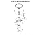 Maytag MVWC215EW1 gearcase, motor and pump parts diagram