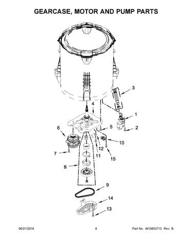 Gearcase, motor and pump parts