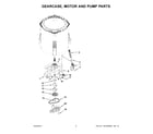 Whirlpool WTW5700XL3 gearcase, motor and pump parts diagram