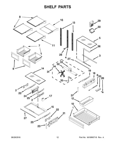 Shelf parts