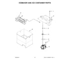 KitchenAid KRFF707EBS00 icemaker and ice container parts diagram
