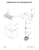 Icemaker and ice container parts