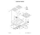 Whirlpool WGG745S0FH02 cooktop parts diagram