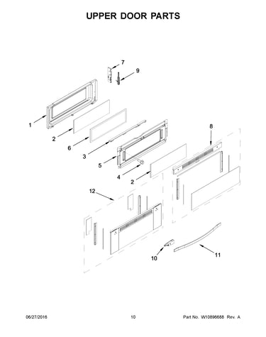 Upper door parts