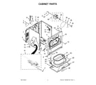 Whirlpool WGD4916FW1 cabinet parts diagram