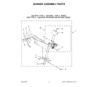 Whirlpool WGD4916FW1 burner assembly parts diagram