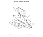 Whirlpool 7MWET3300EQ1 washer top and lid parts diagram