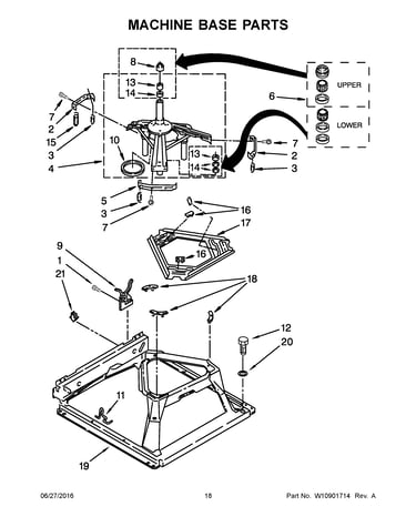 Machine base parts