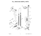 Maytag MDB8979SFZ0 fill, drain and overfill parts diagram