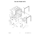 Maytag MDB8979SFZ0 tub and frame parts diagram