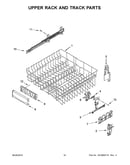 Upper rack and track parts