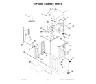 Maytag MVWB755DW1 top and cabinet parts diagram