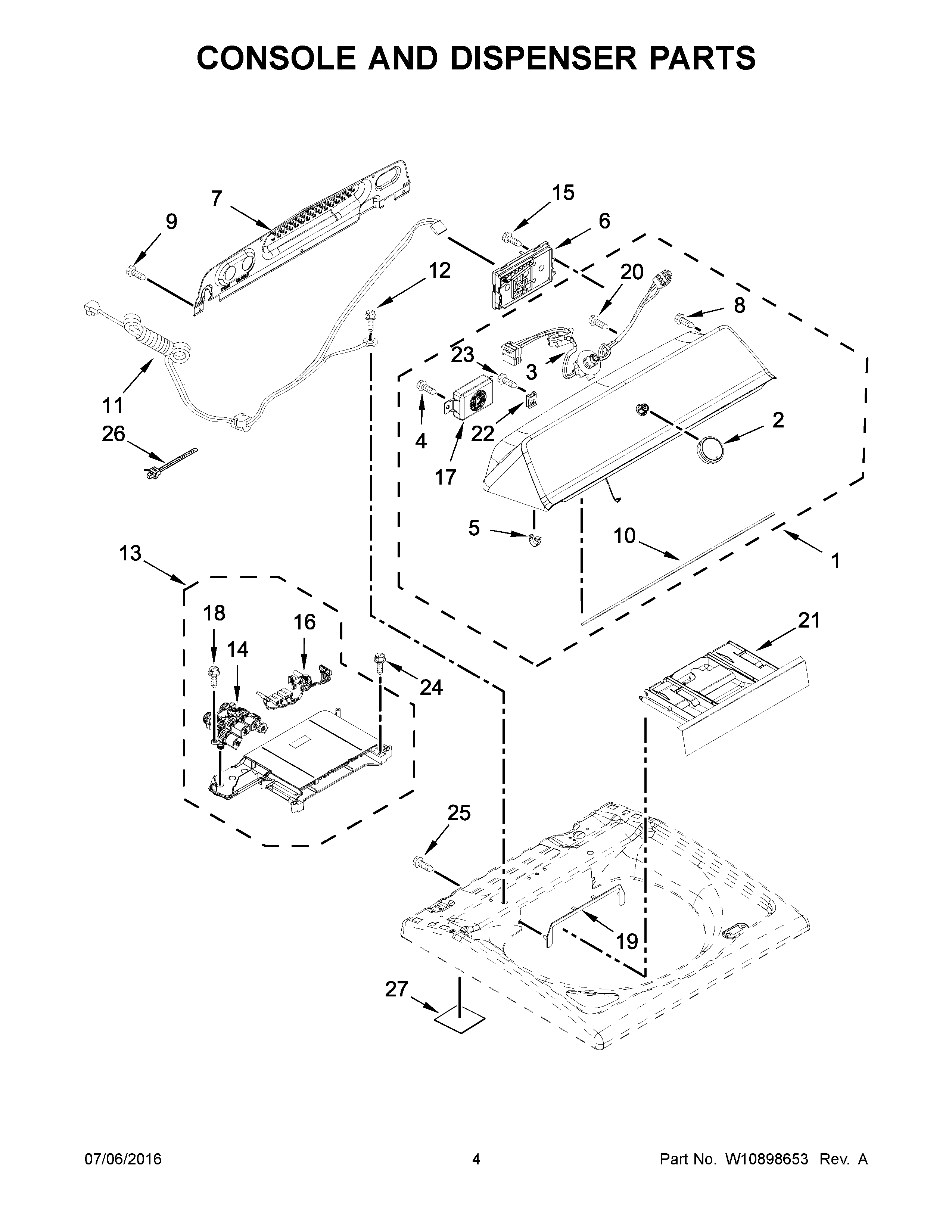 CONSOLE AND DISPENSER PARTS