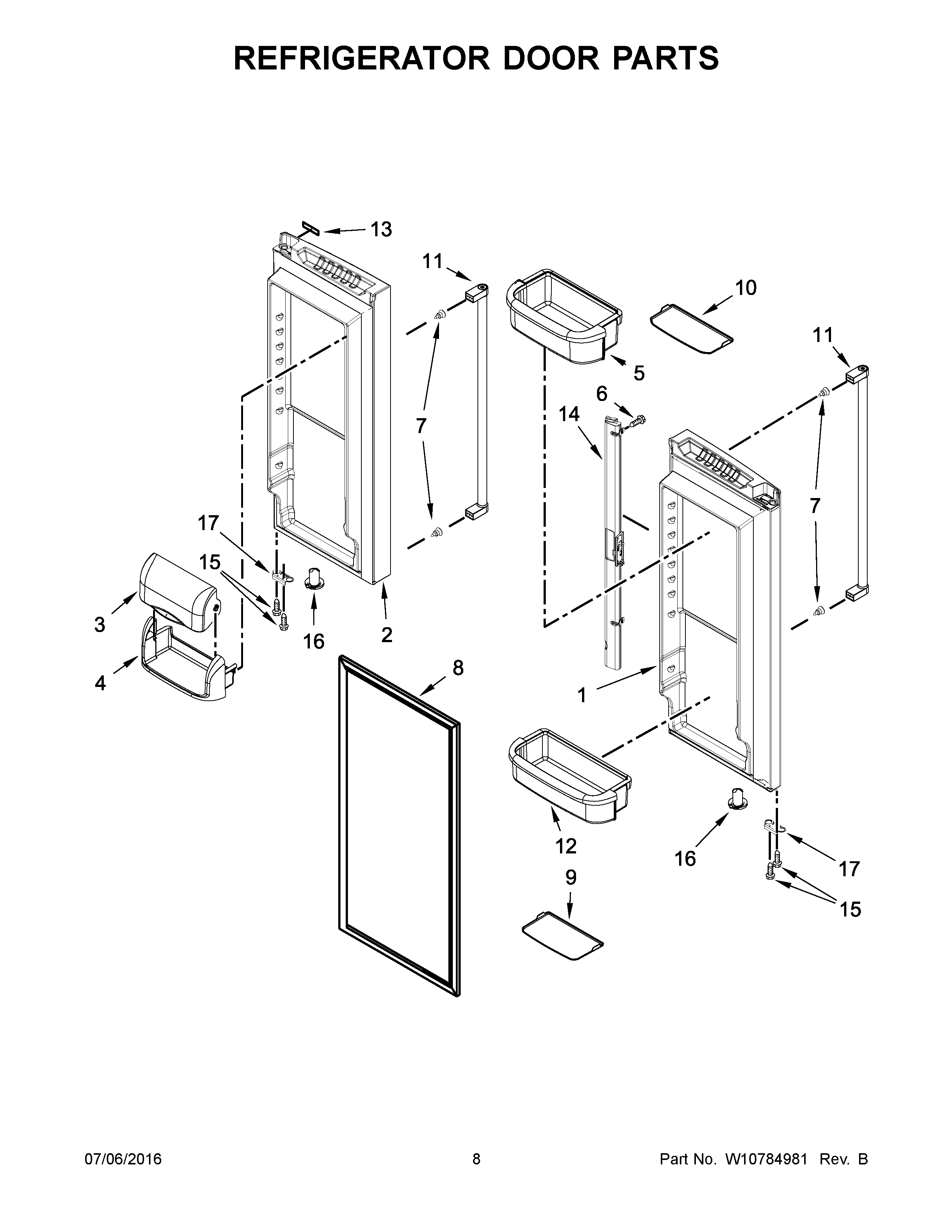 REFRIGERATOR DOOR PARTS