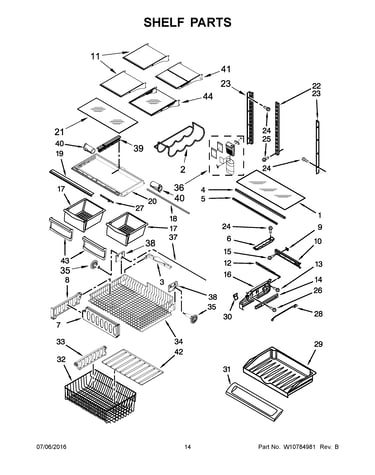 Shelf parts