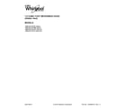 Whirlpool WMH32519FWB0 cover sheet diagram