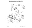 Whirlpool WMH32519FWB0 interior and ventilation parts diagram