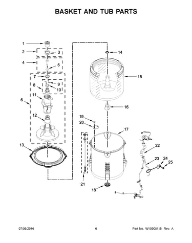 Basket and tub parts