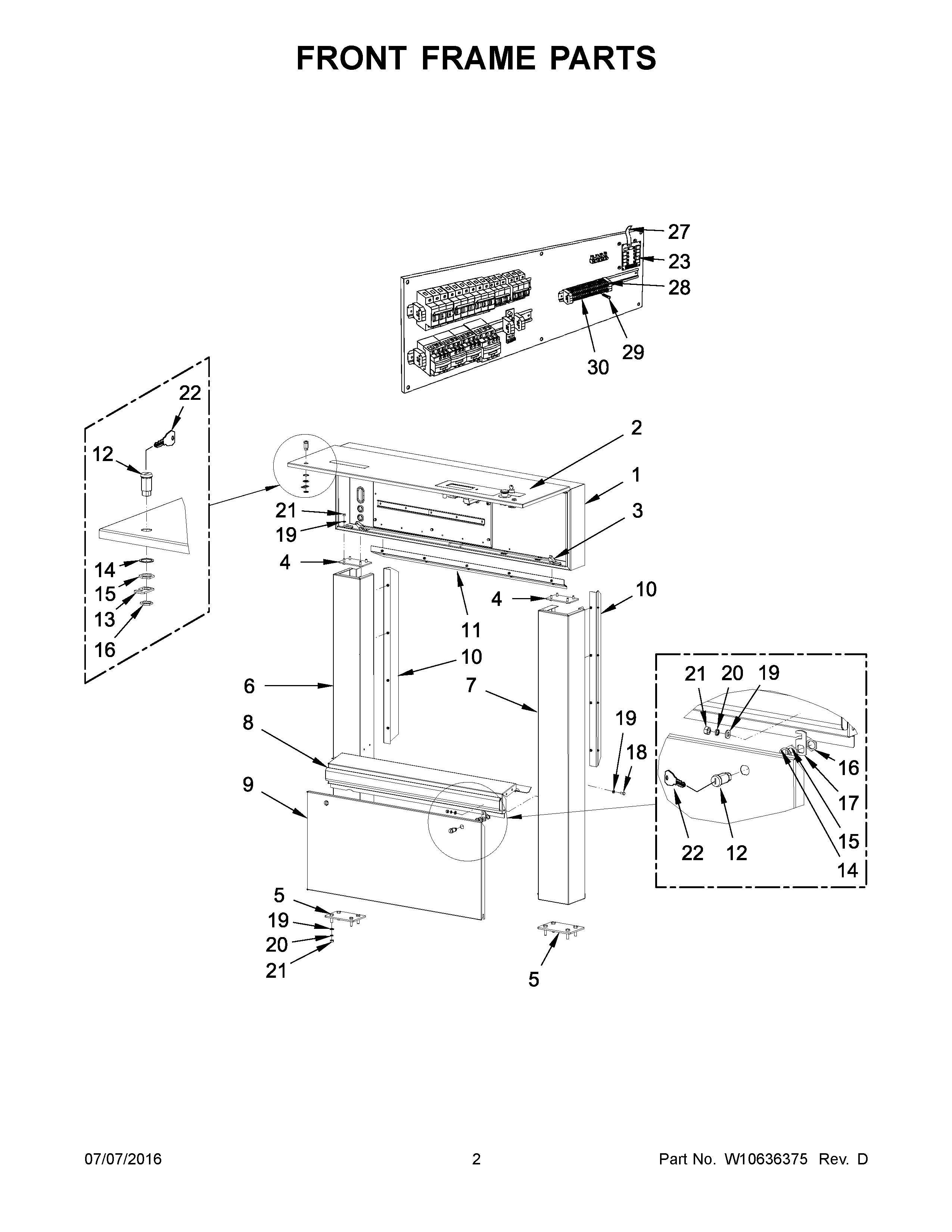 Front frame parts