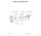 Maytag MFS230PAVS basket and bearings parts diagram