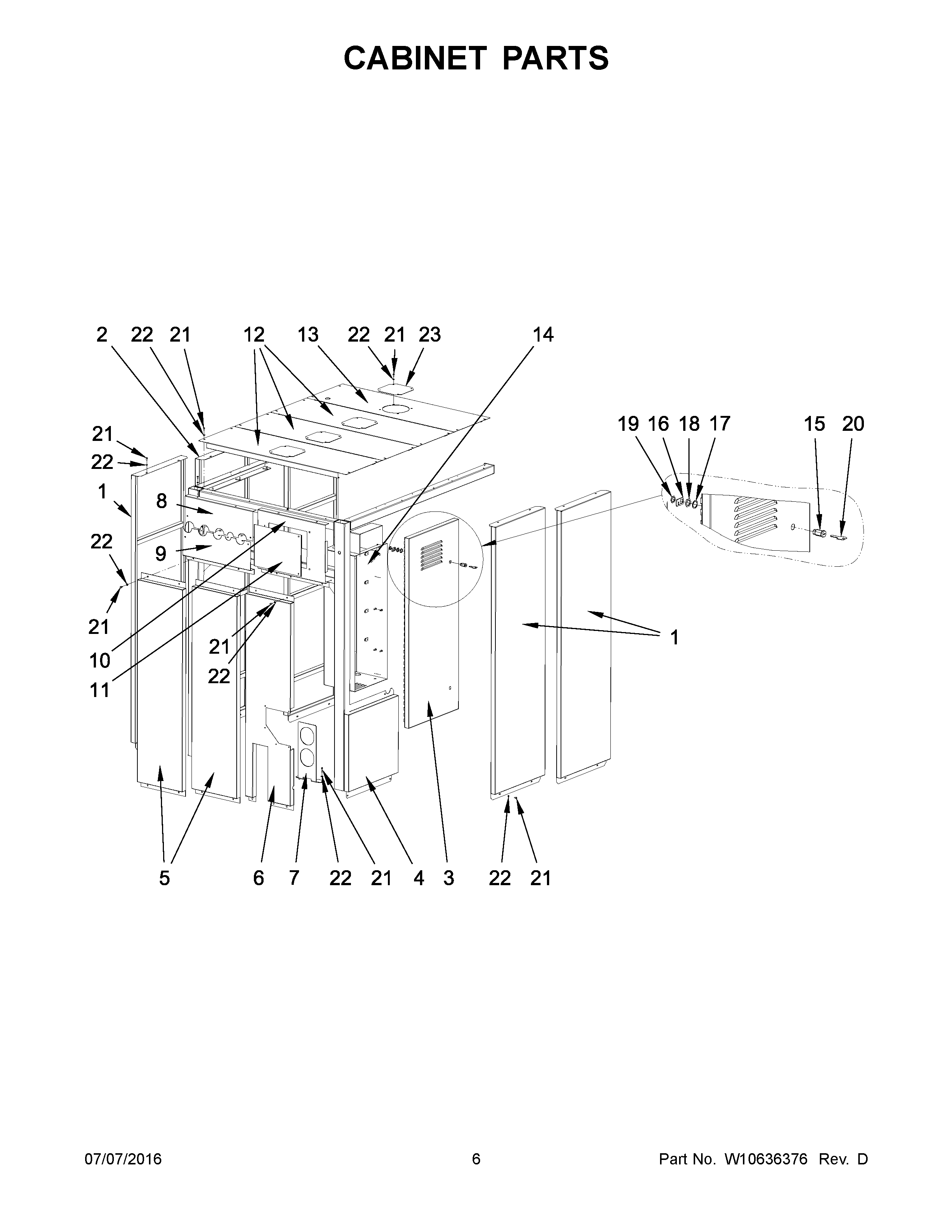 Cabinet parts